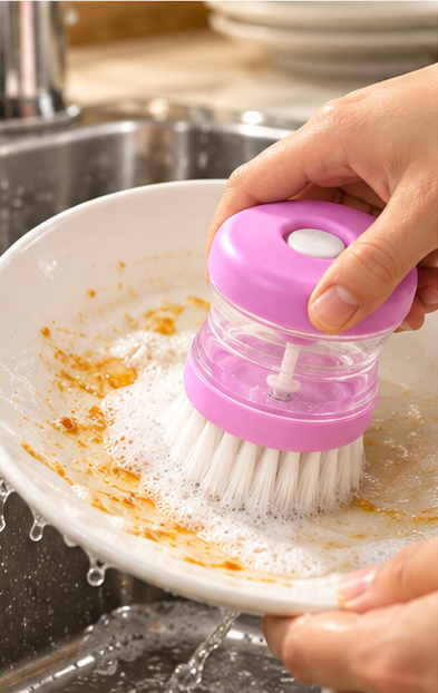 Aventrax Soap-Dispensing Cleaning Brush