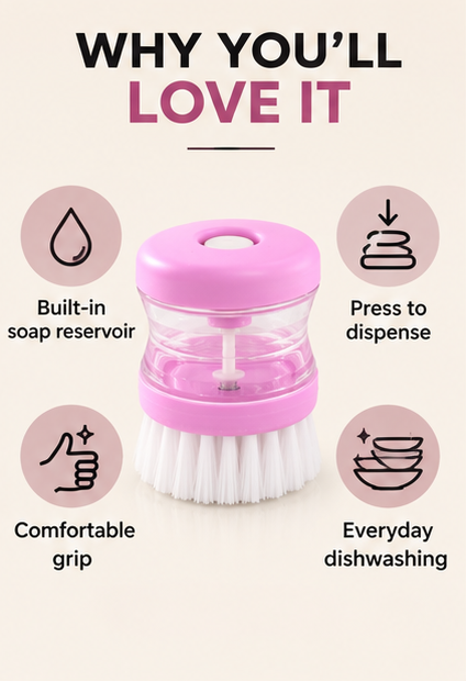 Aventrax Soap-Dispensing Cleaning Brush