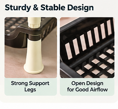 Apex 3-Tier Storage Rack – Space-Saving Home Organizer