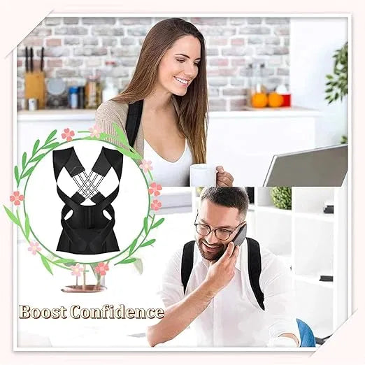 Adjustable Invisible Back Posture Corrector Brace for Men & Women