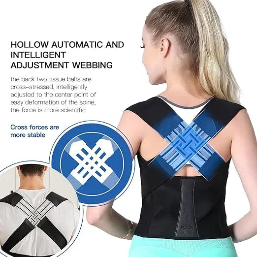 Adjustable Invisible Back Posture Corrector Brace for Men & Women