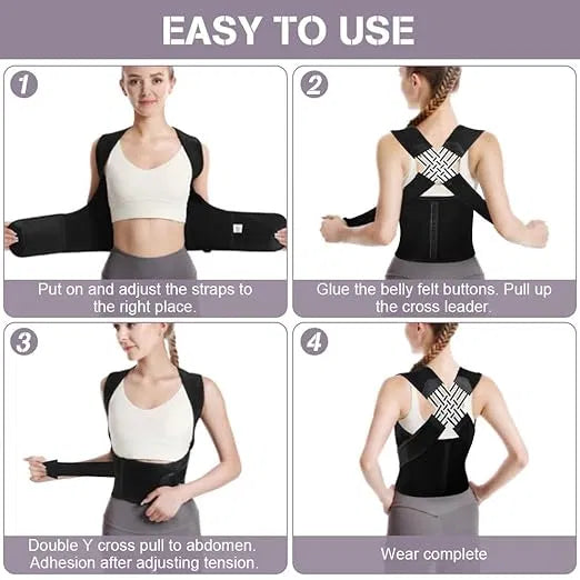 Adjustable Invisible Back Posture Corrector Brace for Men & Women