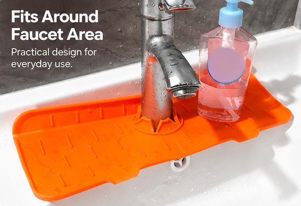 Silicone Sink Faucet Drip Protector – Water Splash & Drip Catcher