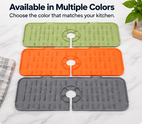Silicone Sink Faucet Drip Protector – Water Splash & Drip Catcher